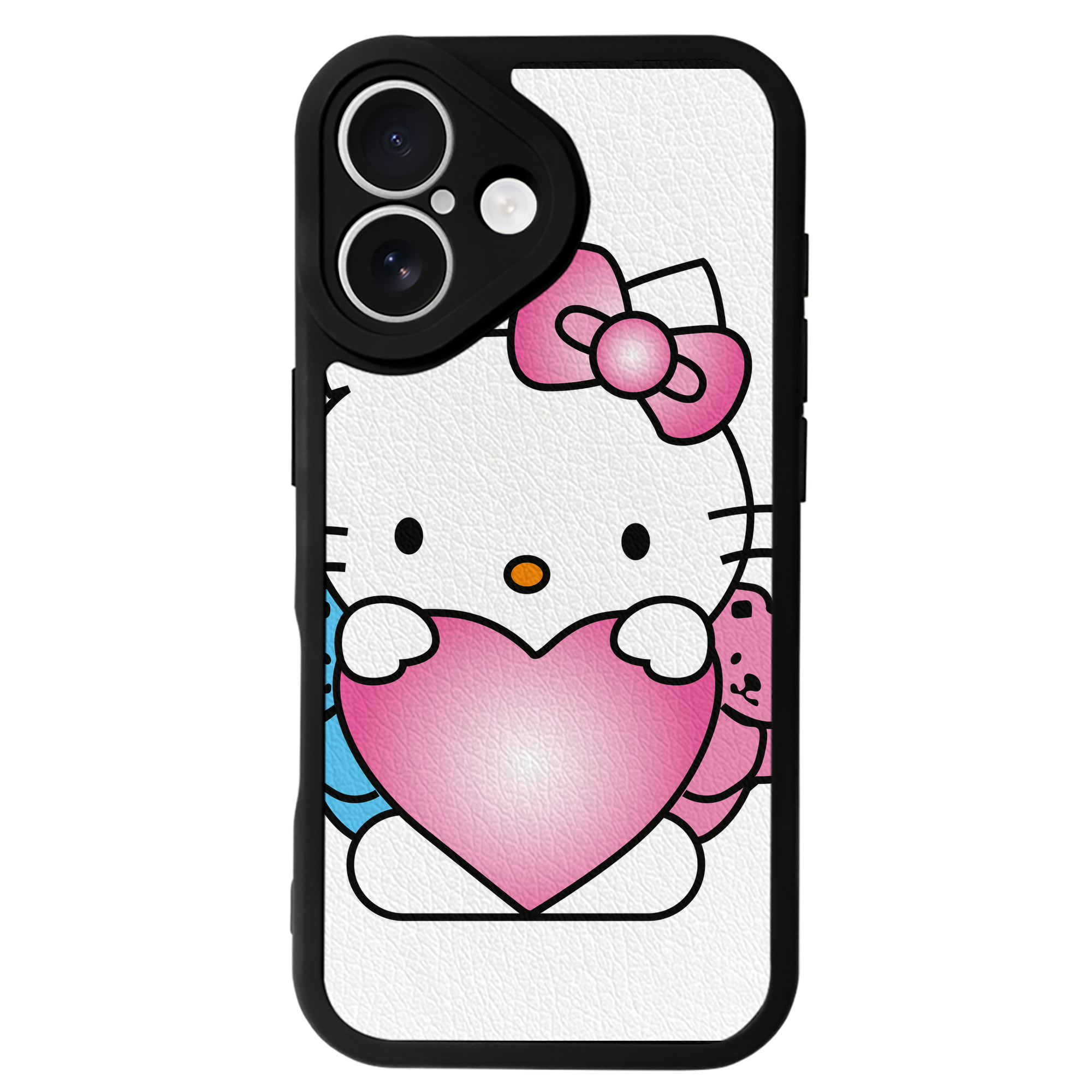 （画像用） Hello Kitty ハローキティ 【iPhone 16シリーズ対応】シリコンスマホケース（レザー調） 材質：シリコン